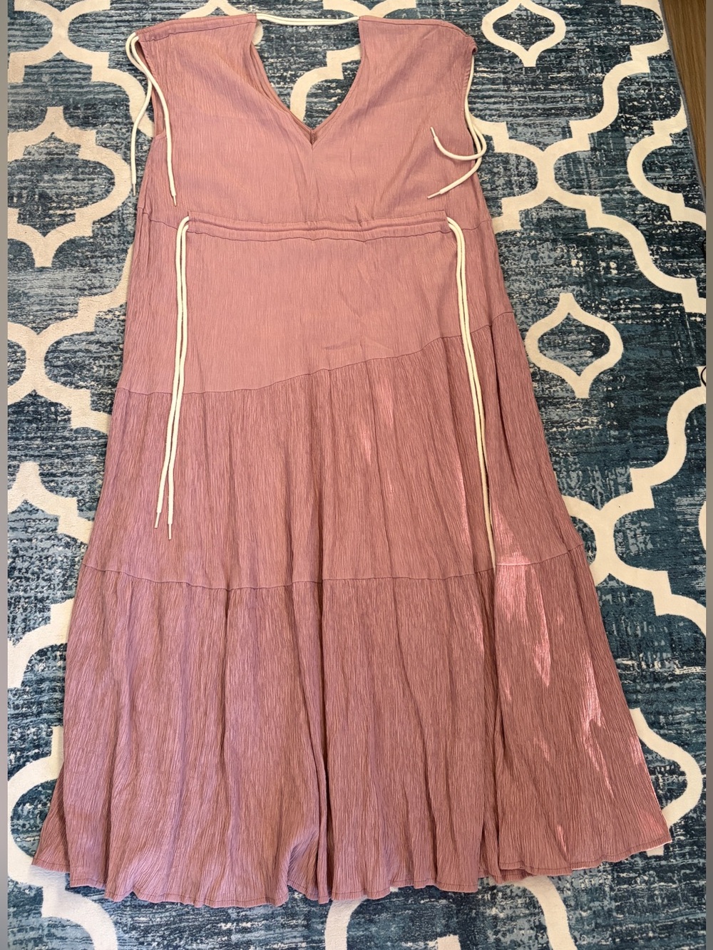 Pinch Dusty Rose Tiered Maxi Skirt